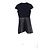 Maje Mini Kurzarmkleid in Marineblau und Silber-Polyester - Ansicht 5