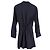 Mini-Longsleeve-Kleid mit gerafftem Frontdetail von Sandro Paris aus navyblauer Viskose Marineblau - Ansicht 2
