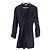 Mini-Longsleeve-Kleid mit gerafftem Frontdetail von Sandro Paris aus navyblauer Viskose Marineblau - Ansicht 4