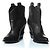Giuseppe Zanotti Stiefel mit verstecktem Plateau und Stern Schwarz - Ansicht 3