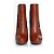 Fendi hidden platform boots in cognac leather - view 3
