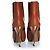 Fendi hidden platform boots in cognac leather - view 5