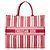 Book Tote Dior Rosso Grande Borsa a Strisce