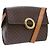 Céline Bolsa de ombro em lona Macadam CELINE em couro PVC marrom Auth 89824