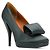 Décolleté in satin nero Lanvin - Anni 2000 - vista 2