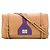 Borsa a spalla in pelle beige e viola Prada - anni 2000 Porpora Sabbia