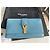 Pochette Saint Laurent Chyc in pelle azzurra Blu chiaro - vista 2