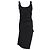 Max Mara Midi-Kleid aus schwarzem Polyester mit gerafftem Seitendetail