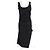 Max Mara Midi-Kleid aus schwarzem Polyester mit gerafftem Seitendetail - Ansicht 4
