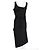 Max Mara Midi-Kleid aus schwarzem Polyester mit gerafftem Seitendetail - Ansicht 5