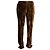 Pantalones rectos ajustados de terciopelo marrón Saint Laurent Castaño