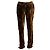 Pantalones rectos ajustados de terciopelo marrón Saint Laurent Castaño - vista 3