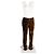 Pantalones rectos ajustados de terciopelo marrón Saint Laurent Castaño - vista 4