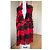 Abrigo Dior Asimétrico de Mohair a Cuadros Negro Rojo Roja - vista 3