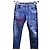 Authentic Gucci 18 AW Painted Processing Denim Blue