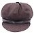 Echte Gucci Tom Ford seltene braune Monogramm GG Lederbesatz Newsboy-Cap