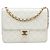Timeless Chanel Classico Senza Tempo con Patta Singola Trapuntata Bianco