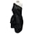 Autre Marque Martin Grant Black Layered Ruffle One Shoulder Dress Wool  ref.1714861