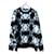 Autre Marque Tinsel-Pullover mit Spike-Nieten We11done Space Invader Schwarz Blau