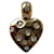 Yves Saint Laurent Pendentif coeur métal doré et strass.  - vue 1