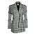 Schwarz-weißer karierten Blazer von Burberry