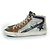 Golden Goose, sneakers alte glitter Marrone Argento - vista 2