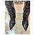 Botas Sergio Rossi de cuero grabado efecto cocodrilo negro - vista 3