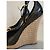 Marmont Décolleté con zeppa in suede nero Gucci - vista 4