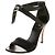 Marmont Sandales Gucci avec accents en satin et nœud Noir