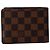 Louis Vuitton Damier Ebene Multiple Wallet in Brown Canvas Red - view 3