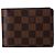 Louis Vuitton Damier Ebene Multiple Wallet in Brown Canvas Red - view 7