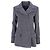 Timeless Chanel Double-Breasted Jacket in Grey Wool Black