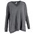 Suéter oversized de cuello en V de lana gris de Prada