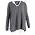 Suéter oversized de cuello en V de lana gris de Prada - vista 4