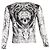 Camiseta de manga larga con estampado de calavera Alexander McQueen en algodón blanco
