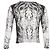 Camiseta de manga larga con estampado de calavera Alexander McQueen en algodón blanco - vista 3