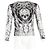 Camiseta de manga larga con estampado de calavera Alexander McQueen en algodón blanco - vista 4