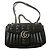 Marmont Borsa a mano Gucci in pelle e vernice nera Nero
