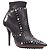 Botines puntiagudos de cuero trenzado con tachuelas plateadas de la línea Iron de Givenchy - vista 2