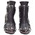 Botines puntiagudos de cuero trenzado con tachuelas plateadas de la línea Iron de Givenchy - vista 3