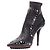 Botines puntiagudos de cuero trenzado con tachuelas plateadas de la línea Iron de Givenchy - vista 4
