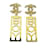 Orecchini in strass Chanel COCO MARK BOY D'oro