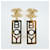 Orecchini in strass Chanel COCO MARK BOY D'oro - vista 2