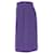 Falda de algodón morado reciclada de Chanel Púrpura - vista 3