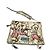 Borsa a flap in pelle stampata Etiquette Edizione Limitata Prada x James Jean Beige