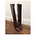 Botas LANVIN T.EU 37.5 Cuero Burdeos - vista 2