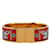 Bracciale largo in smalto rosso Hermès con chiusura a elefante 60 Metallo