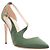 Silberne Absatzpumps Nanda Satin D'orsay von Rupert Sanderson
