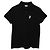 Polo de algodón negro con estampado de cartas de juego Saint Laurent