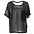 Top Ghost trasparente Helmut Lang in seta nera Nero - vista 6
